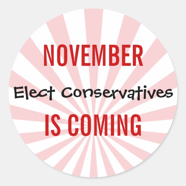 Sticker Rond NOVEMBRE PROCHAIN - Élections Conservatrices (Devant)