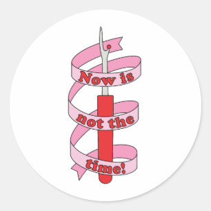 Sticker Rond "Now Is Not the Time" Cuivre et ruban