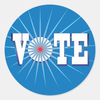 Sticker Rond NowPower ・ VOTEZ ! Stickers, bleu