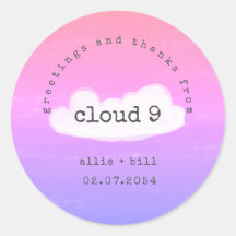 Nuage 9 Rose Violet Drôle Mignon Remerciement Amus