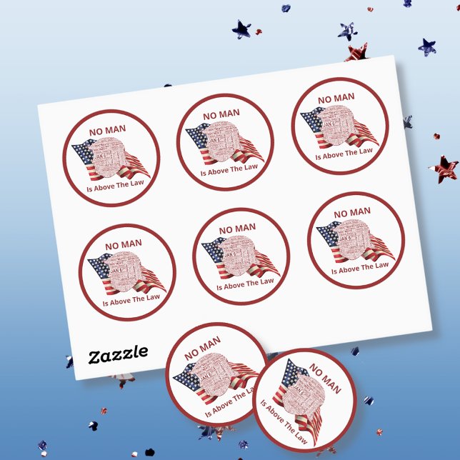 Sticker Rond Nuage de mots politiques anti-Trump (Créateur téléchargé)