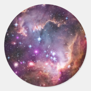 Sticker Rond Nuage Magellanique Violet