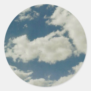 Sticker Rond Nuages