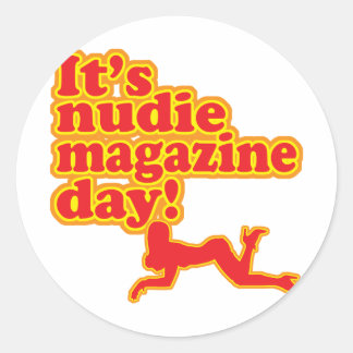 Sticker Rond Nudie Magazine Day !