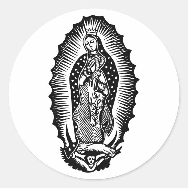 Sticker Rond Nuestra Señora de Guadalupe (Devant)