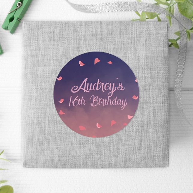 Sticker Rond Nuit à Paris Anniversaire (Créateur téléchargé)