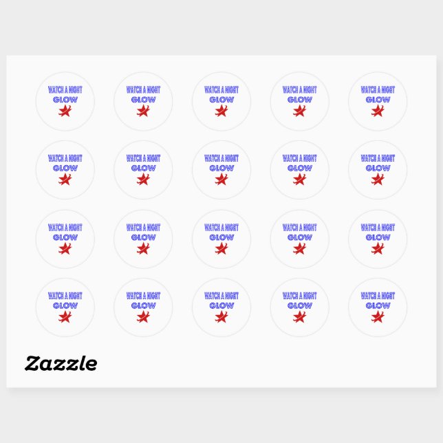 Sticker Rond nuit brillante (Feuille)