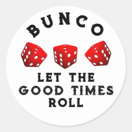 Sticker Rond Nuit de jeu Bunco
