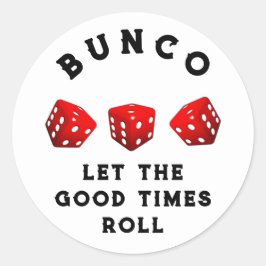 Sticker Rond Nuit de jeu Bunco