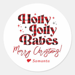 Sticker Rond Nuit de Noël entre filles Slumber