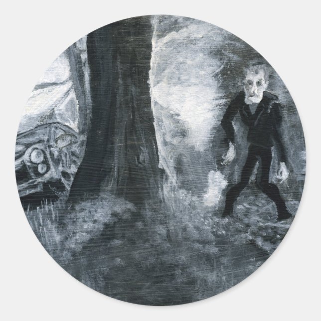 Sticker Rond Nuit des morts vivants : Zombie (Devant)
