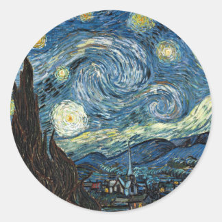 Sticker Rond Nuit étoilée