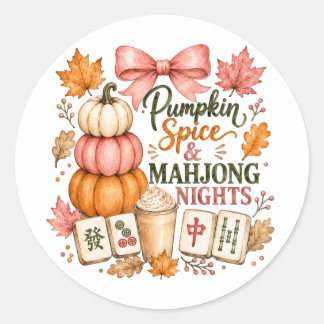 Sticker Rond Nuits de mahjong au goût de citrouille épicée