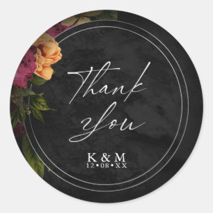 Sticker Rond Nuits Sultry Floral Mariage ID829