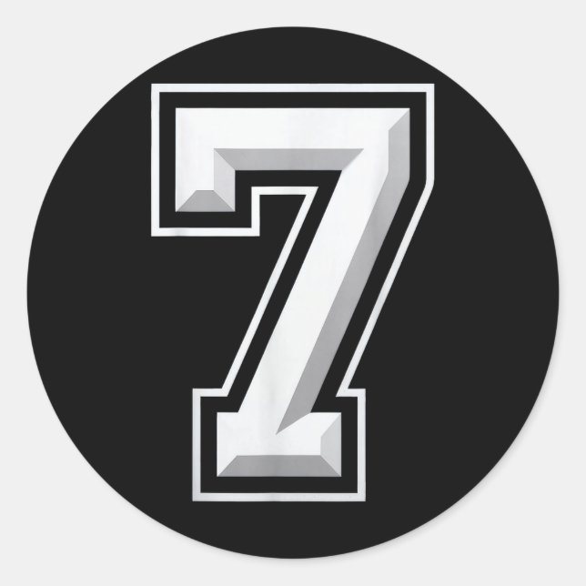 Sticker Rond Number 7 67 Meme Matching  (Devant)