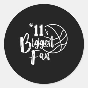 Sticker Rond Numéro 11 le plus grand ventilateur Bysketbyll Jou