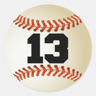 Sticker Rond Numéro 13 Baseball
