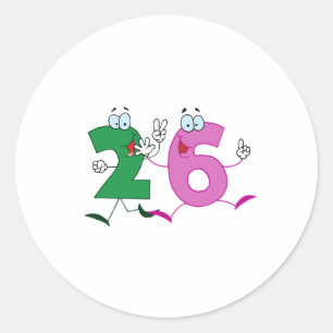 Sticker Rond Numéro 26