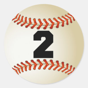 Sticker Rond Numéro 2 Baseball