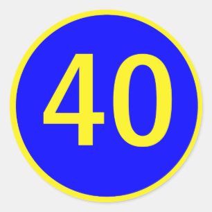 Sticker Rond numéro 40 dans un cercle
