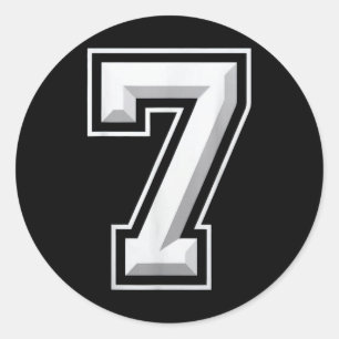 Sticker Rond Numéro 7 67 Mème Correspondant