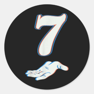Sticker Rond Numéro 7 Correspondant 67 Six Sept Mème Couple Hal