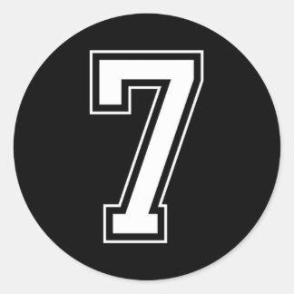 Sticker Rond Numéro 7 du Jersey de Varsity