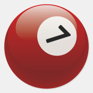 STICKER ROND NUMÉRO 7 MILLIARDS BALL