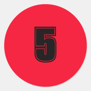 Sticker Rond Numéro cinq fournitures de planification simple 5