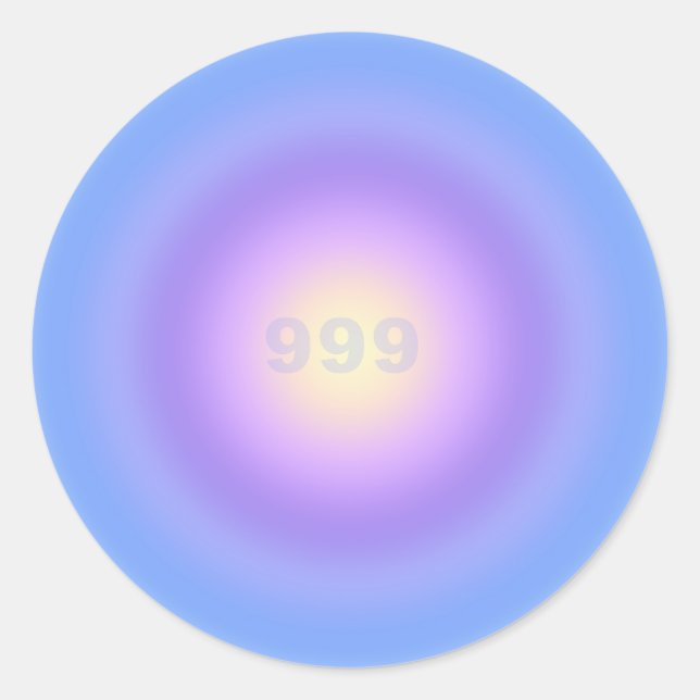 Sticker Rond Numéro d'ange 999 Libération - Numéros d'ange Dégr (Devant)