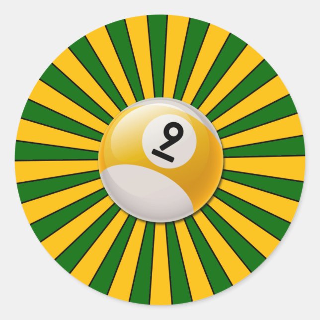 STICKER ROND NUMÉRO DE RÉTRO 9 MILLIARDS BALL (Devant)