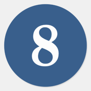 Sticker Rond Numéro Huit fournitures de planification simple 8 