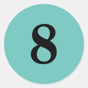Sticker Rond Numéro Huit fournitures de planification simple 8 