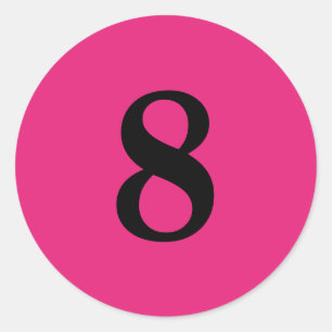 Sticker Rond Numéro Huit fournitures de planification simple 8 