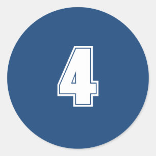 Sticker Rond Numéro Quatre fournitures de planification simple 