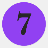 Numéro sept planification simple 7 violet noir