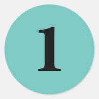 Numéro Un fournit simple 1 aqua noir
