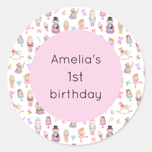 Sticker Rond Nutcracker Anniversaire (Devant)