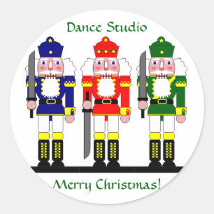 Sticker Rond Nutcracker cadeau de ballet de Noël personnalisé