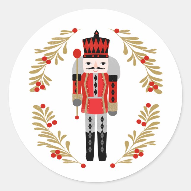 Sticker Rond Nutcracker Prince Noël (Devant)