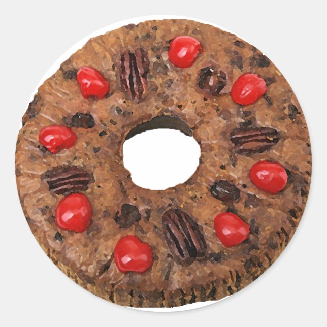 Sticker Rond Nuttier plus qu'un gâteau aux fruits (Devant)