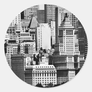 Sticker Rond NYC Skyline IX