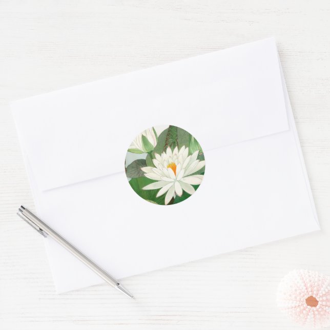 Sticker Rond Nymphaea lotus (Enveloppe)