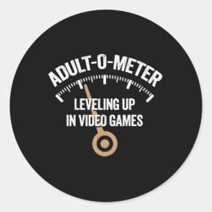 Sticker Rond -O-Meter Leveling Up In Video Games