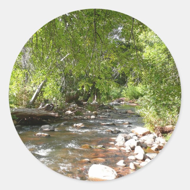 Sticker Rond Oak Creek II à Sedona Arizona Photographie nature (Devant)