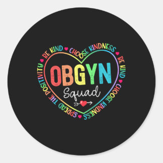 Sticker Rond Ob Gyn Squad Obstétricien Gynécologue Soins de san