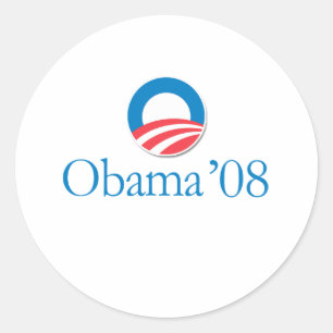 Sticker Rond Obama '08