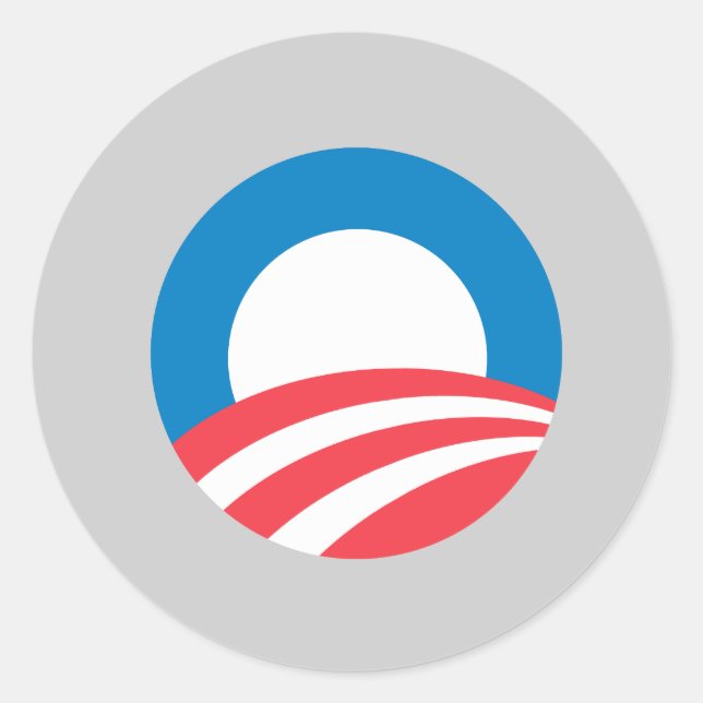 Sticker Rond Obama 2008 (Devant)