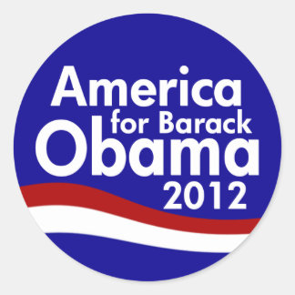 Sticker Rond Obama 2012