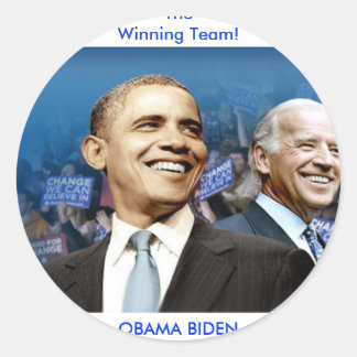 Sticker Rond Obama Biden